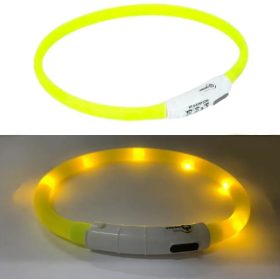 Kisállat világító nyakörv Citromsárga 35cm