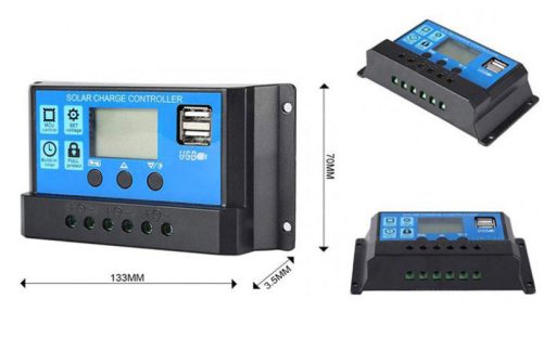 Napelem 10A okos töltésvezérlő töltésszabályzó