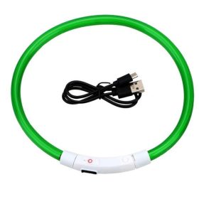 LED vágható világítós nyakörv Zöld 50cm